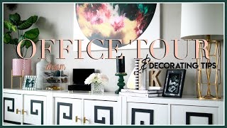 MY SOPHISTICATED-CHIC OFFICE TOUR & TIPS FOR DECORATING ANY ROOM ON A BUDGET!