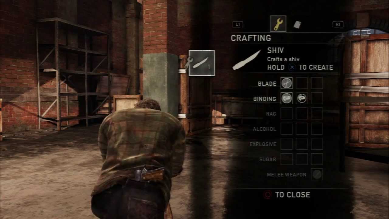 The Last of Us - Chap 2: Craft Shiv: 1 Scissors &amp;amp; 1 Binding, Soldier  Encounter, Marlene, Tess PS3 - YouTube