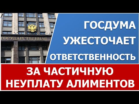 Госдума ужесточает ответственность за частичную неуплату алиментов.