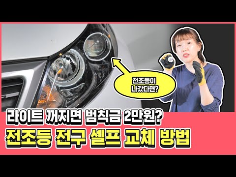 💡헤드라이트 전조등 전구 교체 방법 (H7 규격) 불법 안 되려면 꼭 확인하세요! feat. 스포티지R