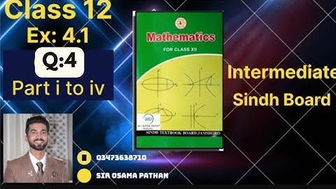 Class 12th Math | Chapter 4 | Ex: 4.1 | Q:4 Part (i to iV) | Differentiability | Sindh Board Maths