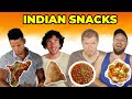 Foreigners Try Indian SNACKS for The First Time | SAMOSA | PAKORA | CHOLE CHAT | DAHI VADA