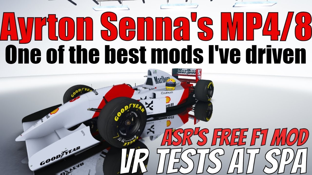 Ayrton Senna S Mclaren Mp4 8 F1 Vr Testing At Spa Free Mod For Rfactor 2 Youtube