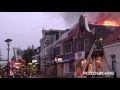Grote brand in winkelpand in Gorredijk