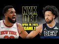 New York Knicks Vs Detroit Pistons Full Game 1 Highlights April 19 2025 NBA Playoffs New York Knicks Vs Detroit Pistons Full Game 1 Highlights April 19 2025 NBA Playoffs