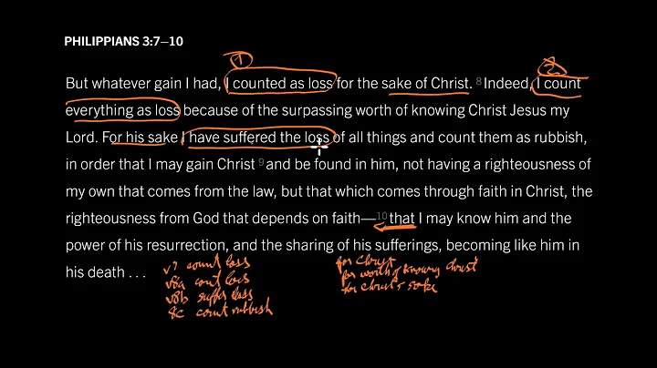 Découvrez la marque d'un vrai chrétien à travers Philippiens 3:7-10