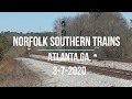 NORFOLK SOUTHERN TRAINS IN ATLANTA,GA. 3-7-2020