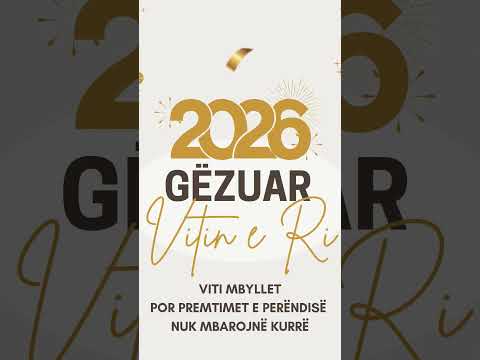 Happy New Year 2026 Gëzuar Vitin E Ri 2026 