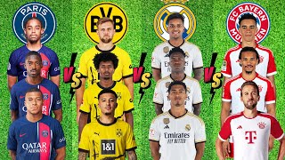 Champions League Semi Finals⚽ PSG 🆚 Dortmund 🆚 Real Madrid 🆚 Bayern Munich(Mbappe, Bellingham, Kane)