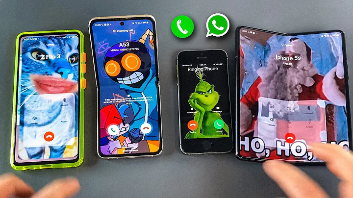 Z Flip vs iPhone vs Z Fold vs Samsung A52s Incoming Call & WhatsApp at the same time