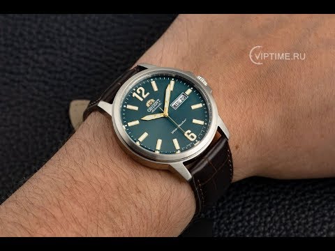 Мужские механические часы Orient RA-AA0C06E19B с зеленым циферблатом Мужские механические часы Orient RA-AA0C06E19B с зеленым циферблатом