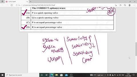 CHEMICAL ENGINEERING GATE: 2021 PROCESS INSTRUMENTATION DYNAMICS AND CONTROL (PART:04)
