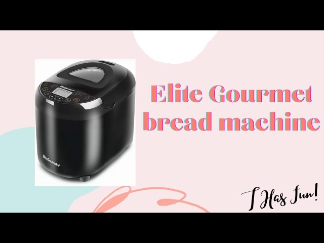 Elite Gourmet EBM8103 Programmable Bread Maker Machine Instruction Manual