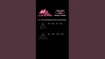 Triangle counting | reasoning | trick | MindMatics by Dr Monicka #reasoning #triangle #shorts