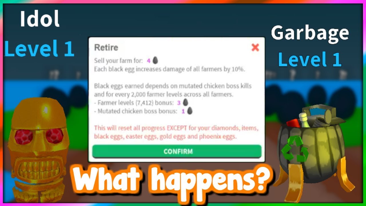 What Happens When You Retire Roblox Egg Farm Simulator Youtube - roblox egg farm simulator phoenix eggs