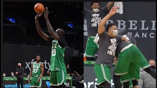 Tacko Falls Drills Jumper \& Makes Boston Bench Go Crazy! Celtics Vs Magic| FERRO