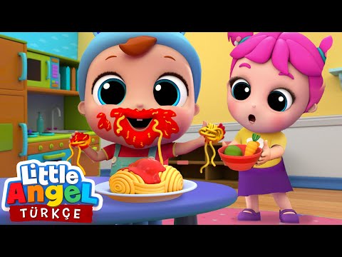 Can Bebek Yemek Şarkısı, Bebekler Nasıl Yemeli | Eğlenceli Çocuk Şarkıları | Little Angel - Türkçe