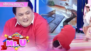 Hurado Niño does a somersault for Mini Miss U Sanya | It's Showtime Mini Miss U