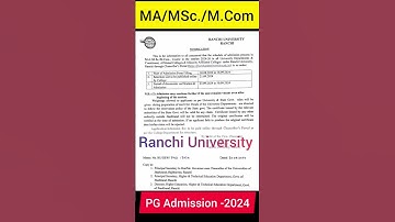 Marwari College Pg admission Ranchi University Admission M. Com/ M. Sc/M. A
