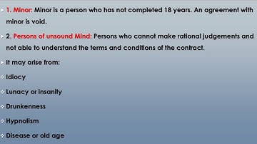 Essential Elements of a Valid Contract- Contractual Capacity