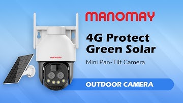 Manomay 4G Protect Green Solar Dual Lens Mini PT Camera |Smart Outdoor CCTV for Farms & Remote Areas