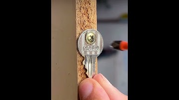 Great trick to make a door lock out of a key.