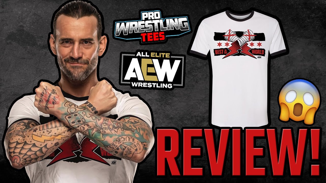 CM PUNK AEW RINGER T-SHIRT REVIEW!! Pro Wrestling Tees ...