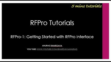 RFPro-1: Getting Started with RFPro Interface