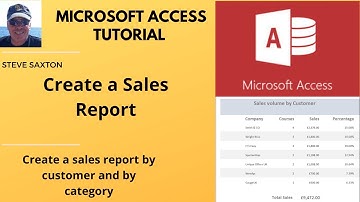 Customer relationship management system in Microsoft Access. How to create a sales report.