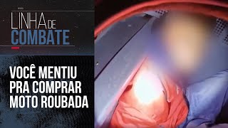 BANDIDOS TENTAM FUGIR DA POLÍCIA EM MOTO ROUBADA | LINHA DE COMBATE
