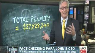 CNN claims increase in Papa John's Pizzas cost are false