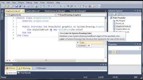Visual Basic Tutorial   170   Paint Part 3 Building GraphicsCircle ‏