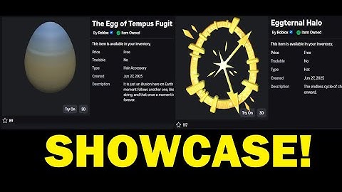 The hatch Egg of Tempus Fugit and Eggternal Halo showcase and how to get