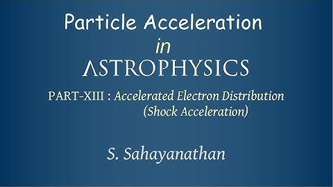 Particle Acceleration in Astrophysics - XIII. Accelerated Electron Distribution (Shock Acceleration)