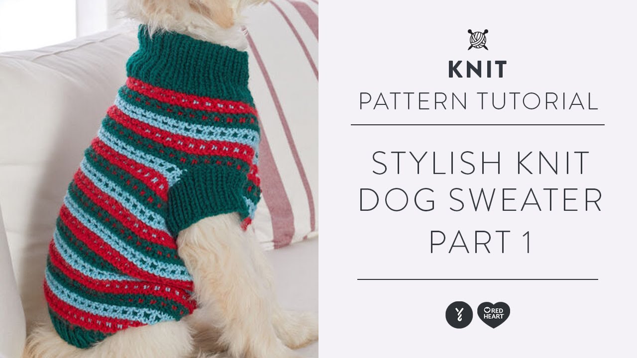 Medium Dog Pullover, Knitted Dog Sweater