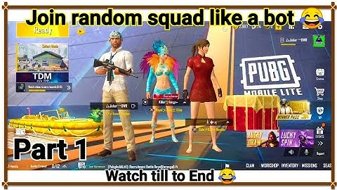 Join random squad like a bot😂 || Pubg mobile lite best gameplay ever