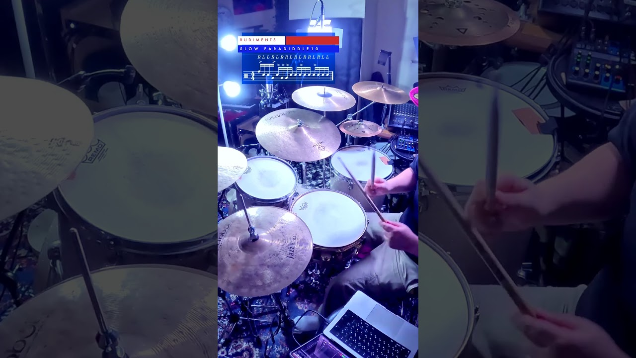 パラディドルフィルイン１０スローバージョン #drums #ドラムフィルイン #drummer #paradiddle #パラディドル