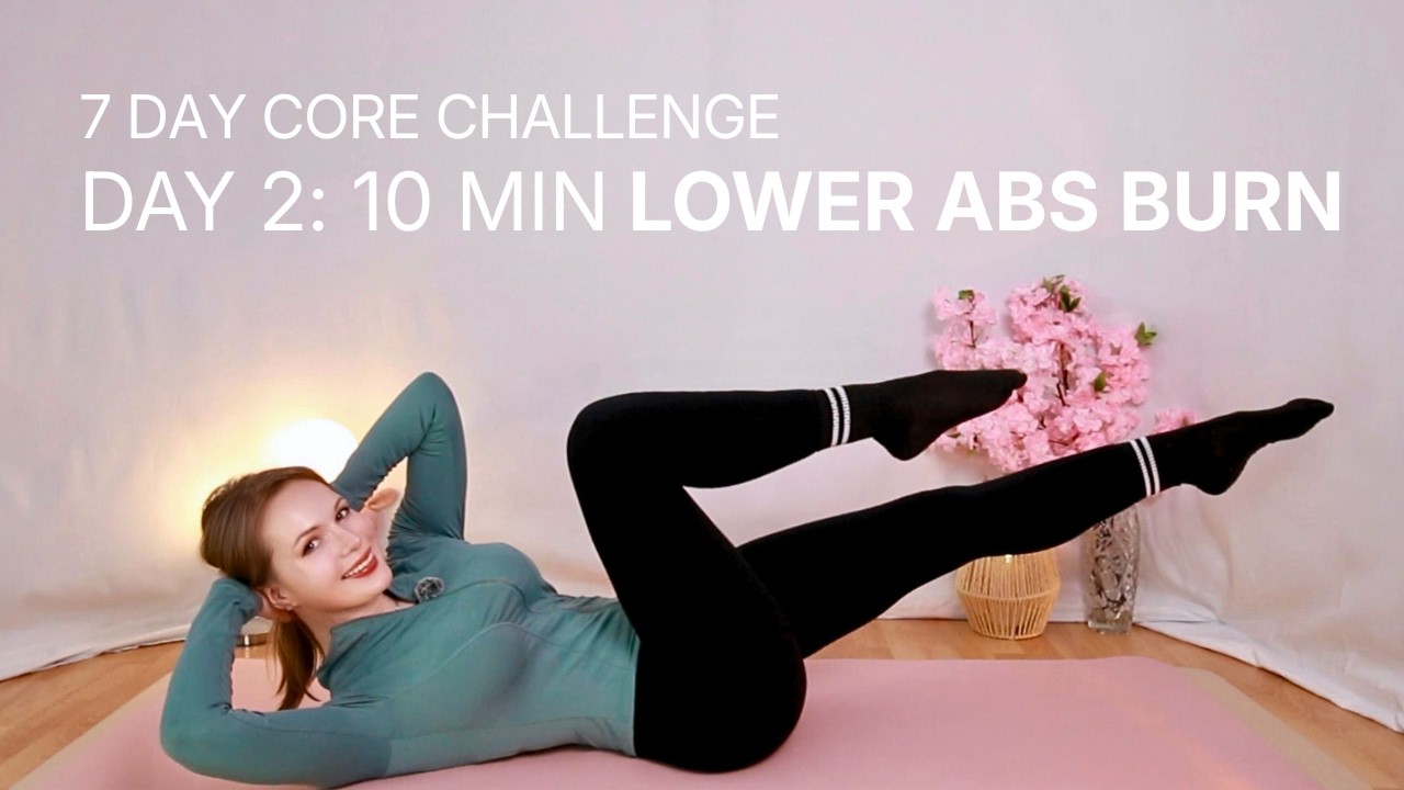 10 минут пилатеса для сжигания жира на нижнем прессе | День 2 | 7-дневный челлендж для пресса