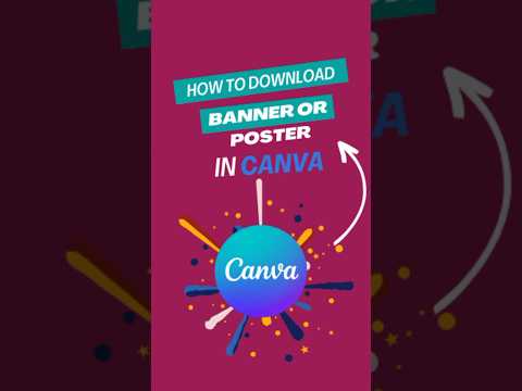 How to download a Banner or Poster in Canva #shortfeed #canva #learning #canvasart #download #banner