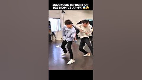 Jungkook got shy infront of his mom & choreographer after showing his abs😍😂 #shorts #bts #jungkook
