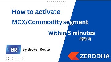 Zerodha MCX Activation Kaise Kare? | Zerodha Commodity Activation | Step by Step Guide 2025