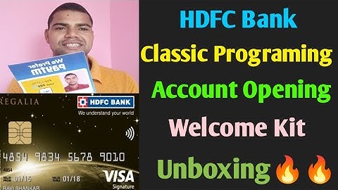 HDFC Bank New Account Opening Classic Banking Program Welcome Kit Unboxing🔥🔥