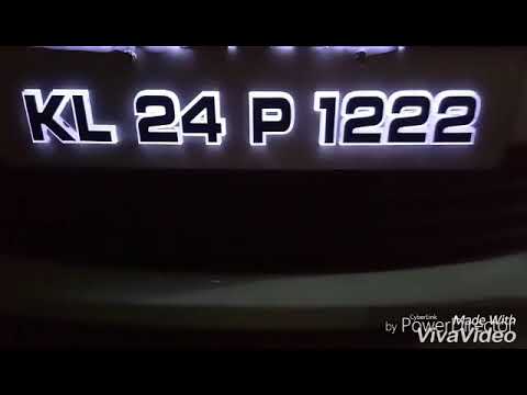 led car number plate