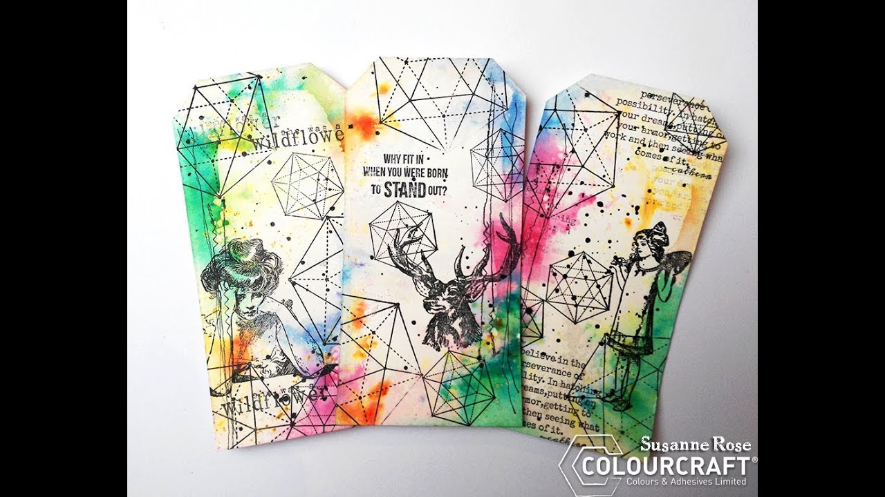 Mixed media Tags with Brushos and Sprinkleit - YouTube
