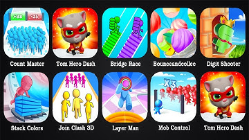 Count Master 3D,Bridge Race,Mob Control,Tom Hero Dash,Join Clash 3D,Layer Man 3D,Stack Colors