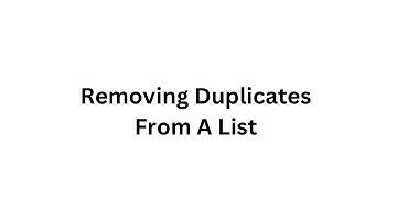 How To Remove Duplicate Elements From List | Python Tutorial In Hindi