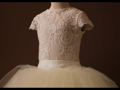 Flower Girl Dress with Detachable Tulle Skirt