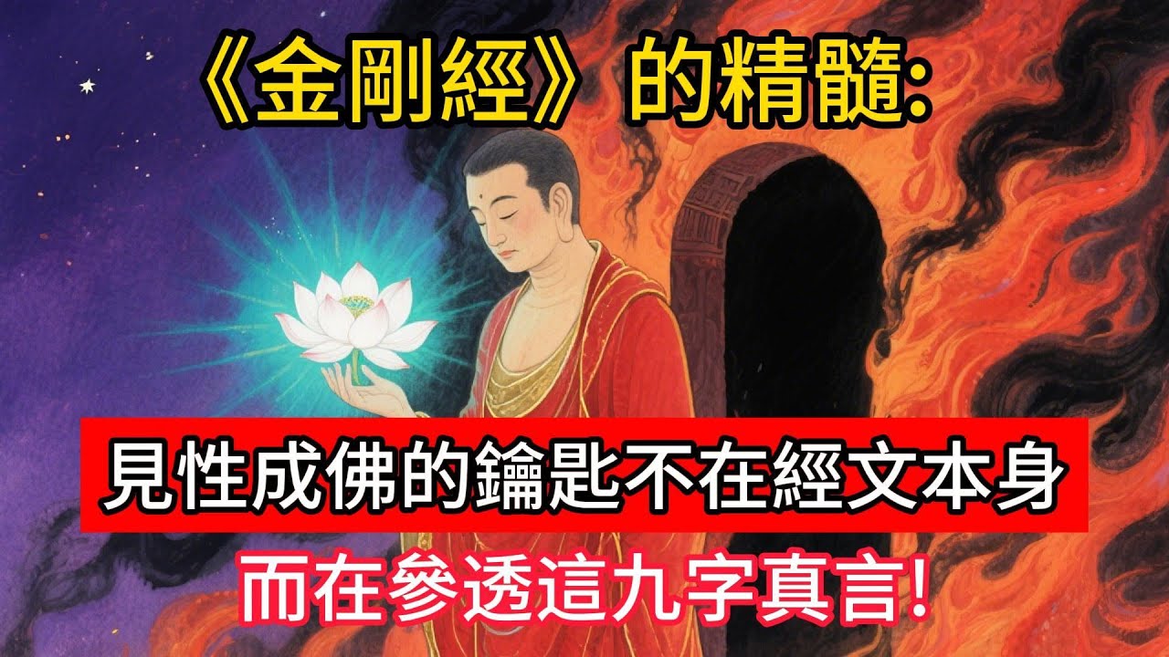 《金剛經》的精髓：見性成佛的鑰匙，不在經文本身，而在參透這九字真言！