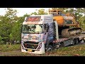 BIG Digger CAT 336D Excavator Transport Self Loader Truck Mobilisasi Alat Berat Quester CGE370