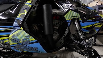 Polaris AXYS 800 GGB Exhaust Full Lineup Wide Open Compared to Stock Under Load